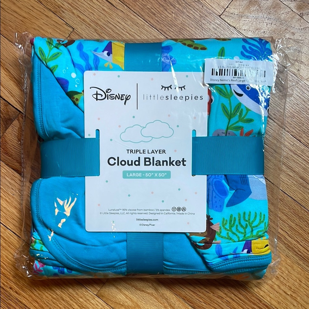 Little Sleepies Triple Layer Cloud Blanket - Blue Nemo